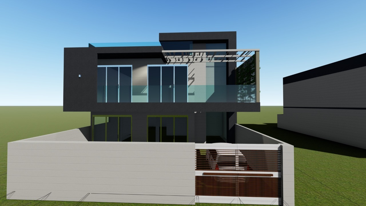 Geometric structure with minimalist windows