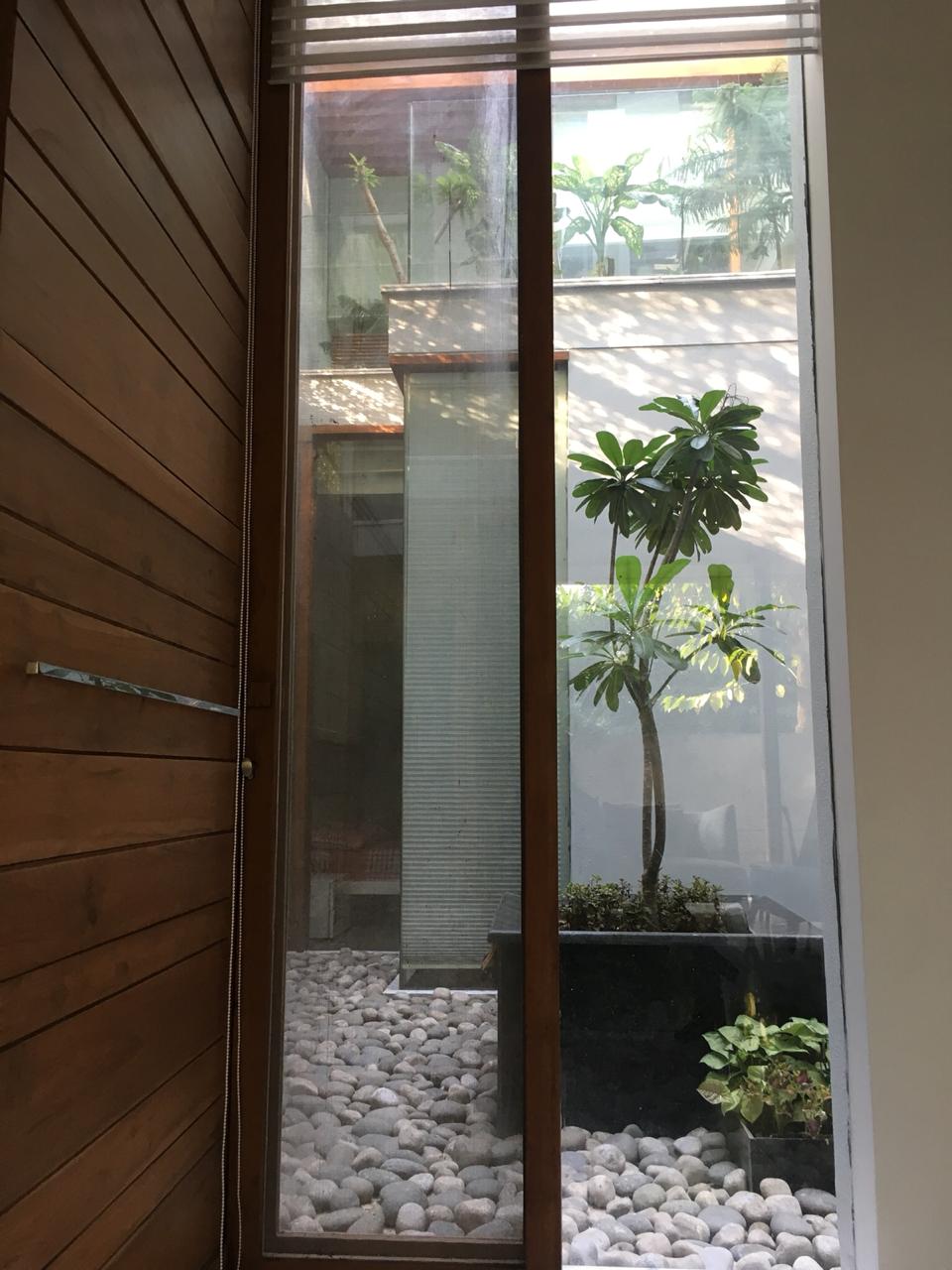 Indoor planter space near staircase